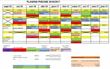 Actus Bureau / Planning Piscine 2016-2017